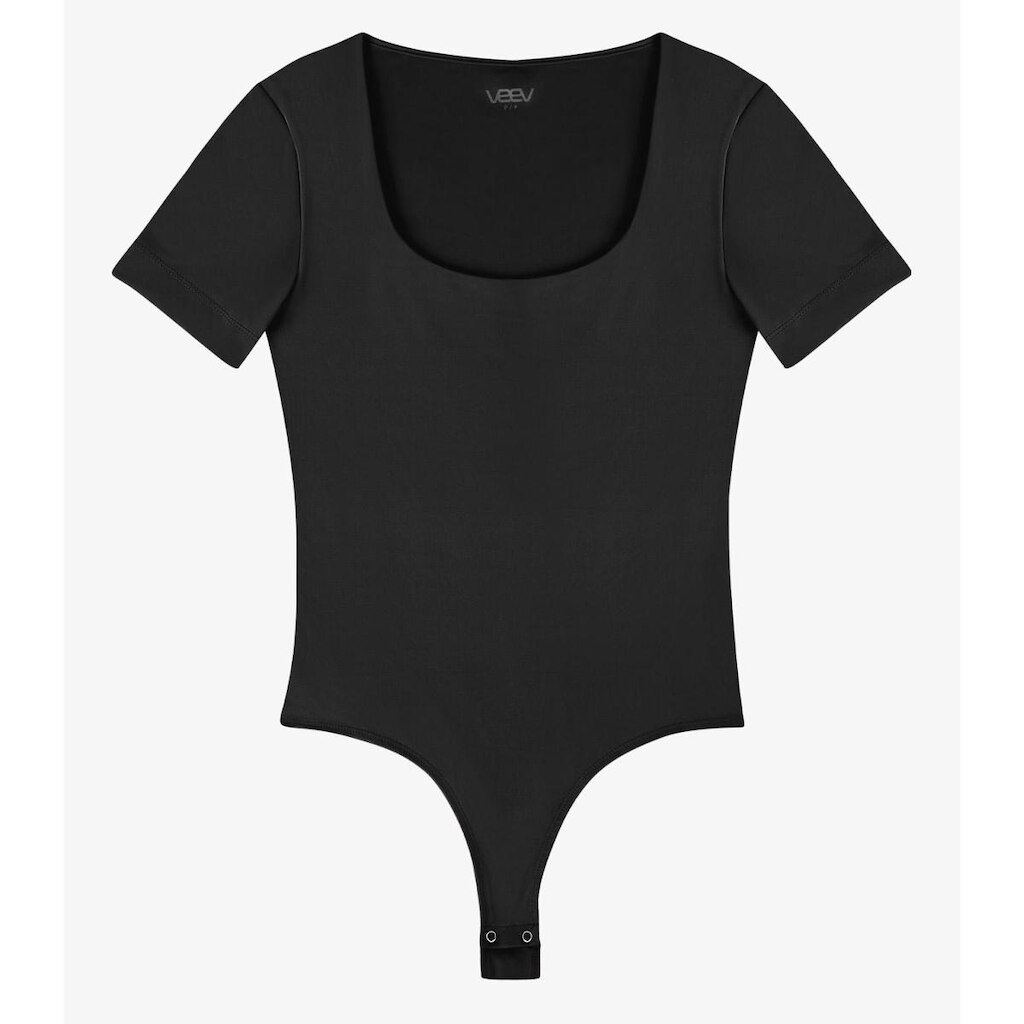 Body Feminino Manga Curta Poliamida Intense Veev Preto