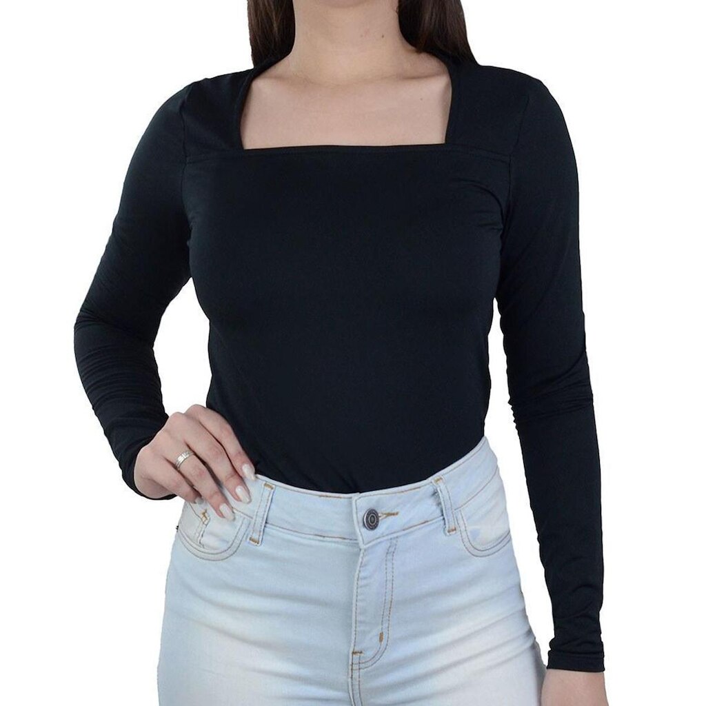 Body Feminino UpMan ML Térmico Thermo Fine Preto - 24BRF