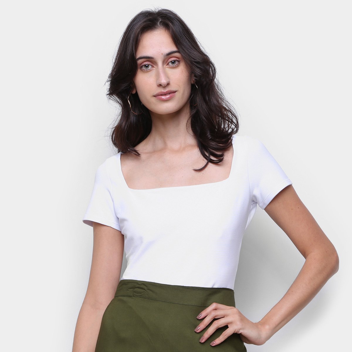 Body Lança Perfume Manga Curta Feminino - Branco Menor preço em Body Lança Perfume Manga Curta Feminino - Branco