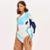 Body Lança Perfume Ombro Único Feminino - Azul