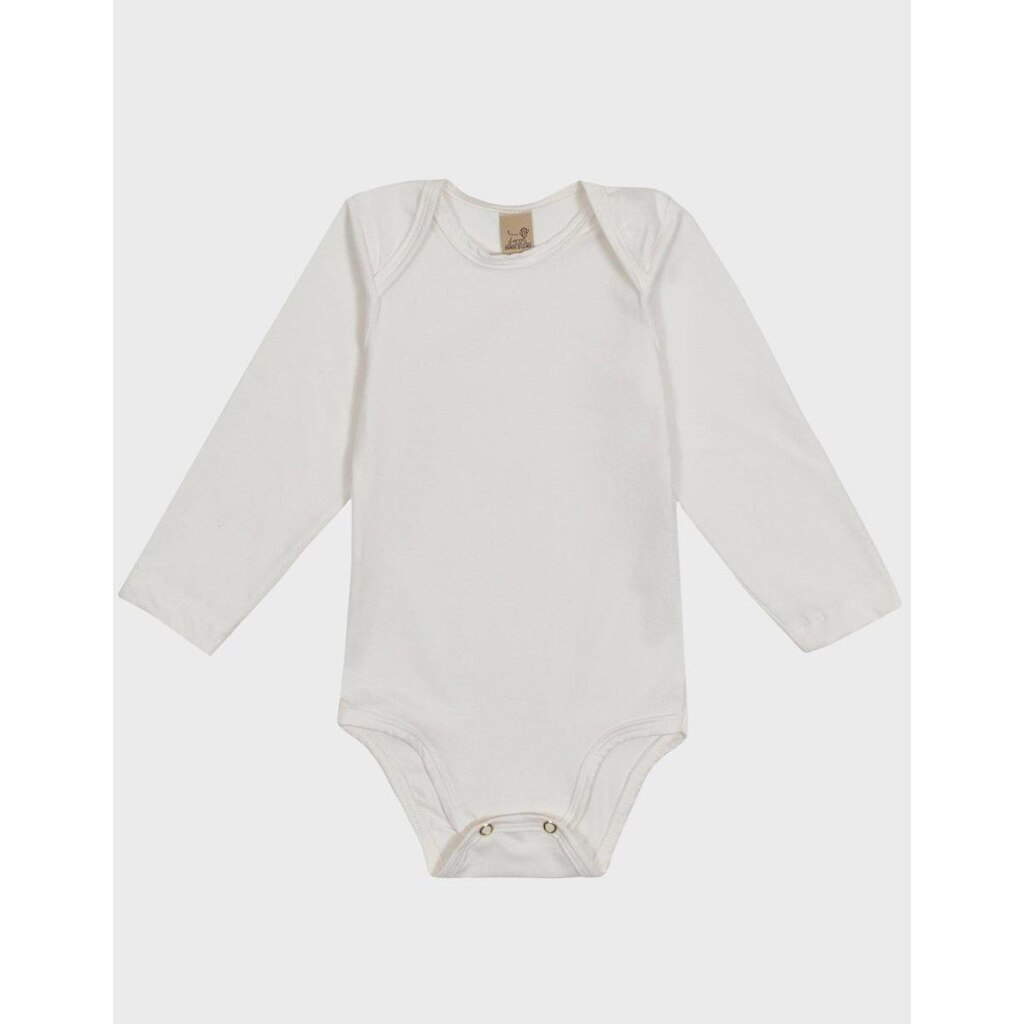 Body Simples Frio Toque Aveludado Off Caramelo Maciez Premium Para Inverno - Bebê P ao GG
