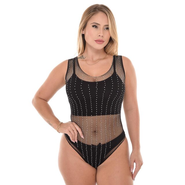 Body tranparente Tendência Estação Moda Casual Luxo
