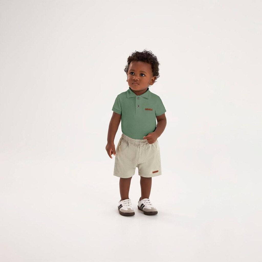 Body Verde Bebe Pulla Bulla Menino - 53655-63