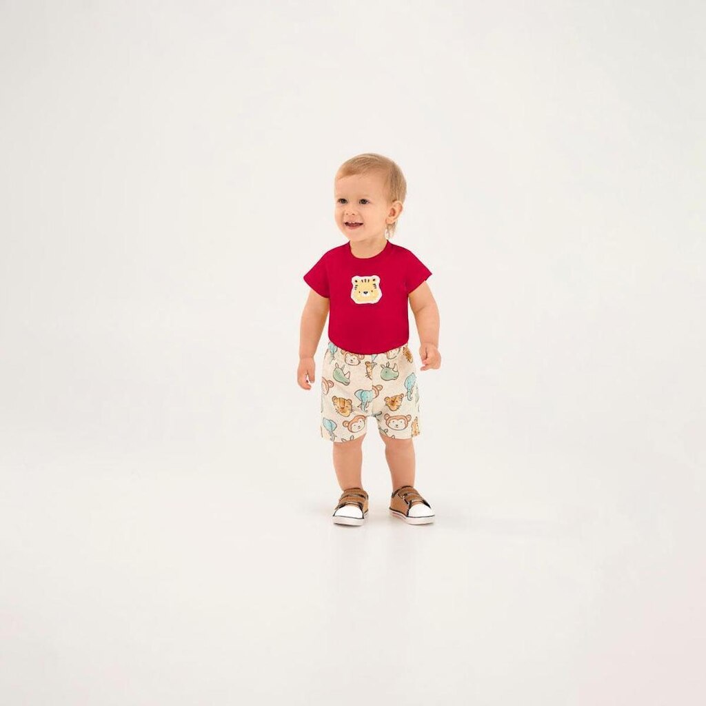 Body Vermelho Bebe Pulla Bulla Menino - 53652-65