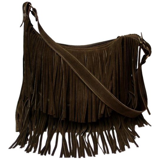 Bolsa Allegra Franja de Ombro Fiônia Feminina - Café