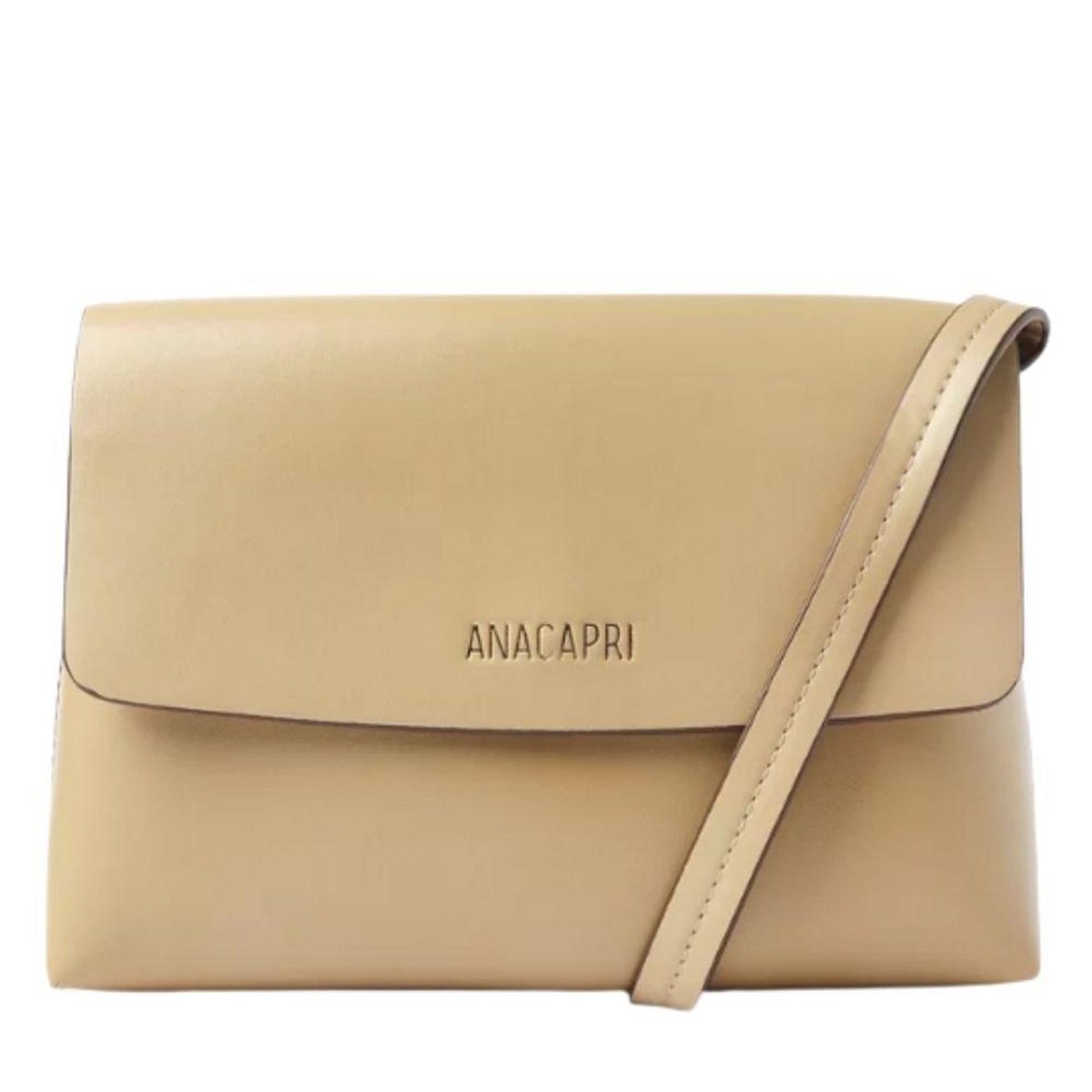Bolsa Anacapri Flap Retangular Feminina - Dourado Menor preço em Bolsa Anacapri Flap Retangular Feminina - Dourado