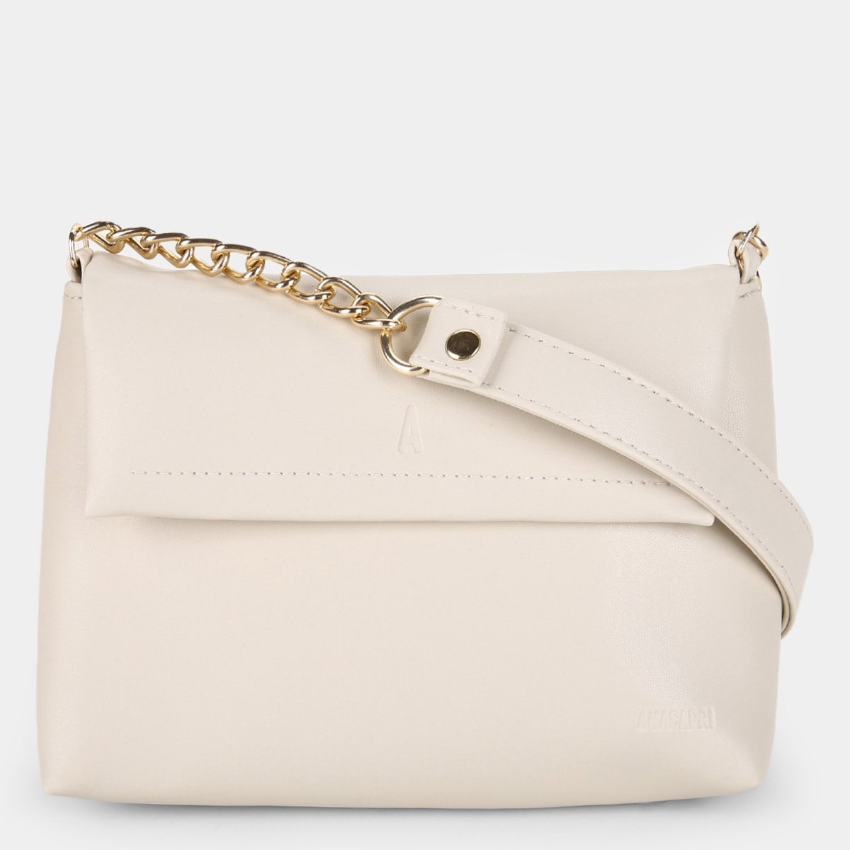 Bolsa Anacapri Mini Bag Detalhe Alça Corrente Feminina - Branco Menor preço em Bolsa Anacapri Mini Bag Detalhe Alça Corrente Feminina - Branco