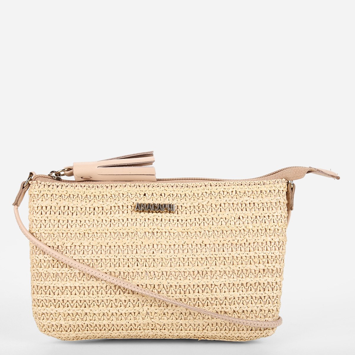 Bolsa Anacapri Mini Bag Palha Tressê Barbicacho Feminina - Nude Menor preço em Bolsa Anacapri Mini Bag Palha Tressê Barbicacho Feminina - Nude