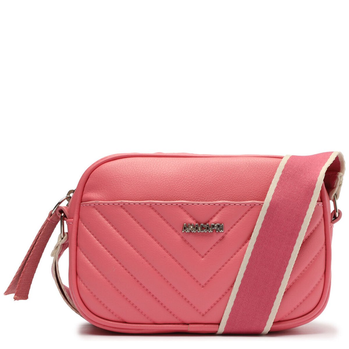 Bolsa Anacapri Pequena Transversal Matelassê Feminina - Rosa Menor preço em Bolsa Anacapri Pequena Transversal Matelassê Feminina - Rosa