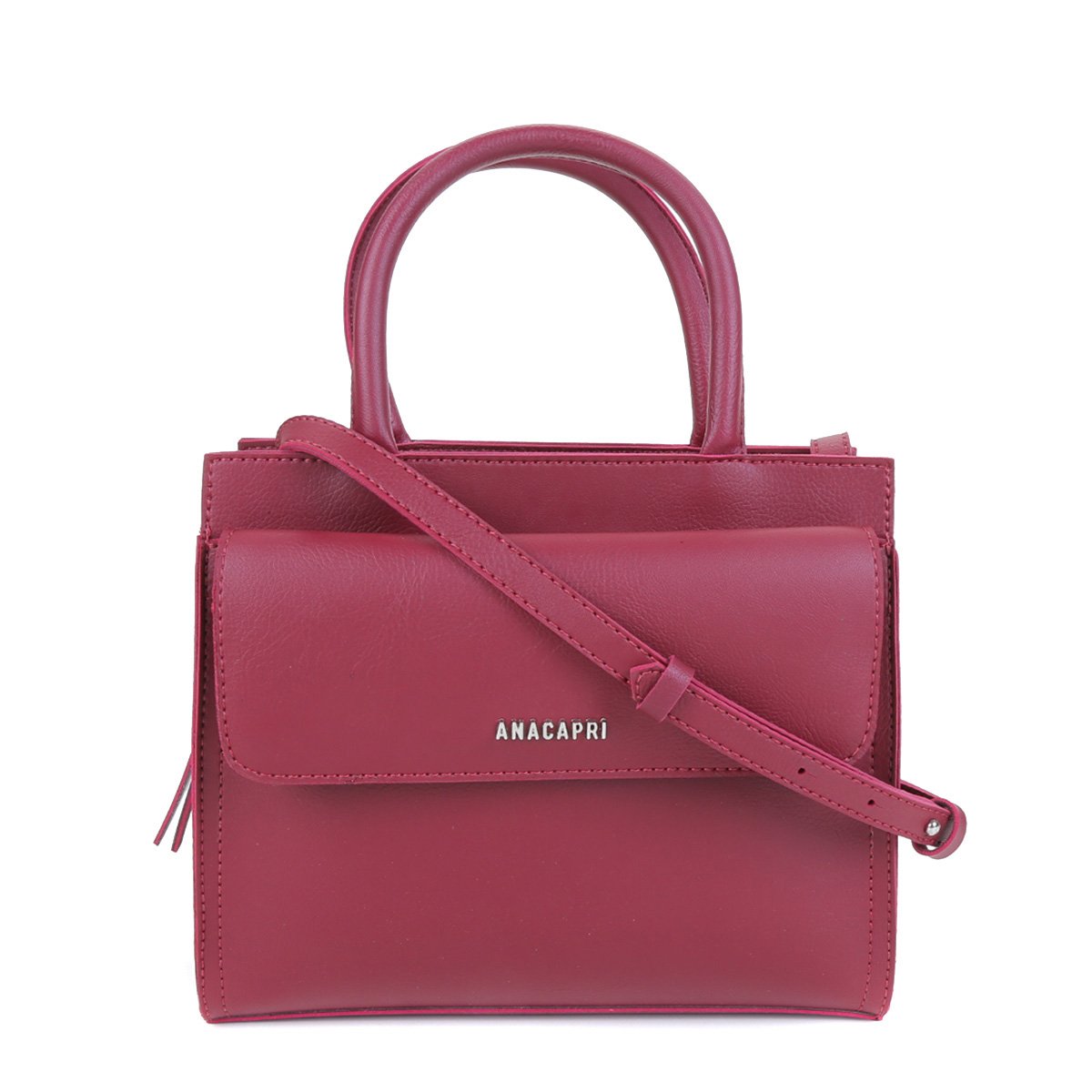 Bolsa Anacapri Tote Média Feminina - Vermelho Menor preço em Bolsa Anacapri Tote Média Feminina - Vermelho