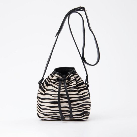 BOLSA ANIMAL PRINT ZEBRA - Branco+Preto