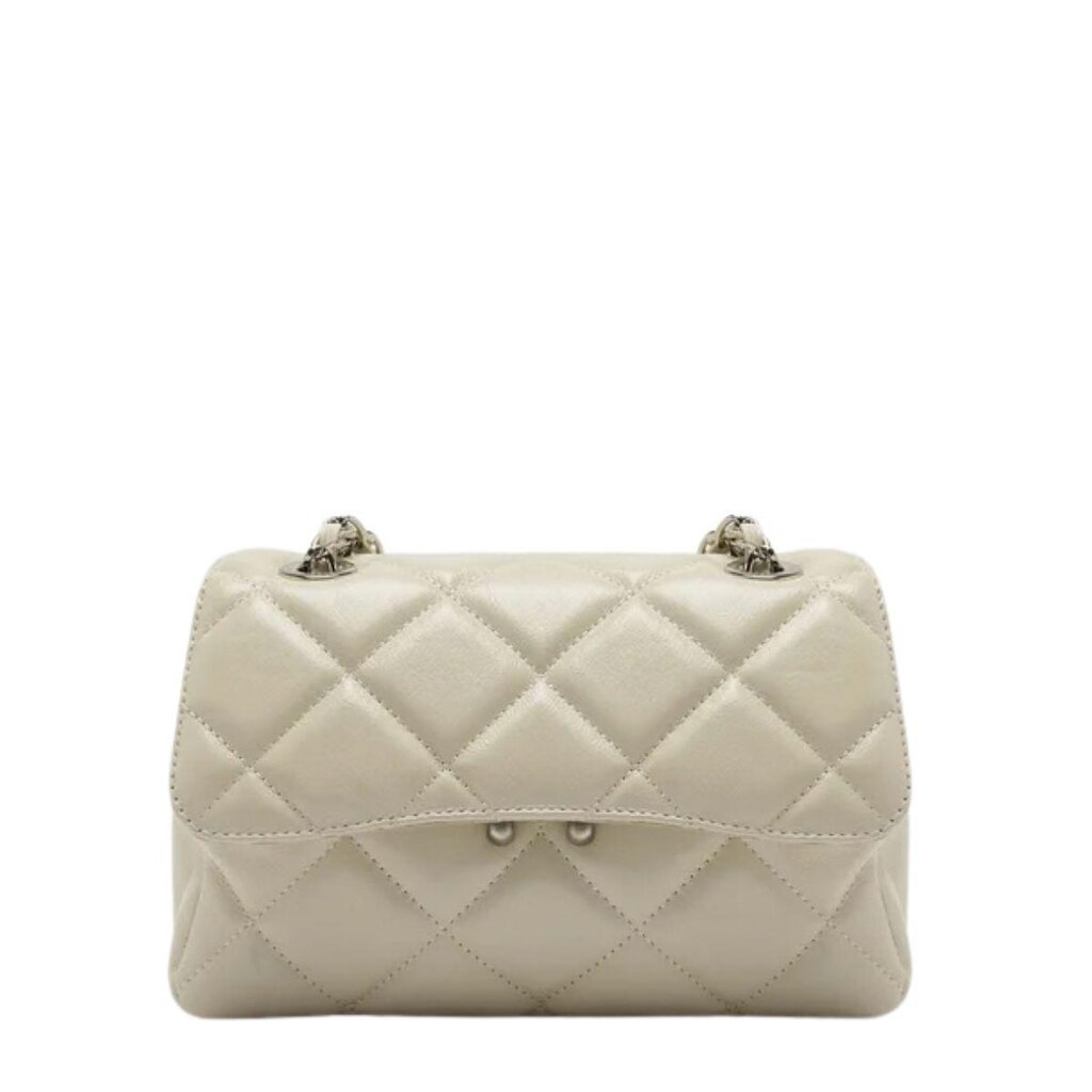 Bolsa Arezzo Tiracolo Branca Couro Mizz Média