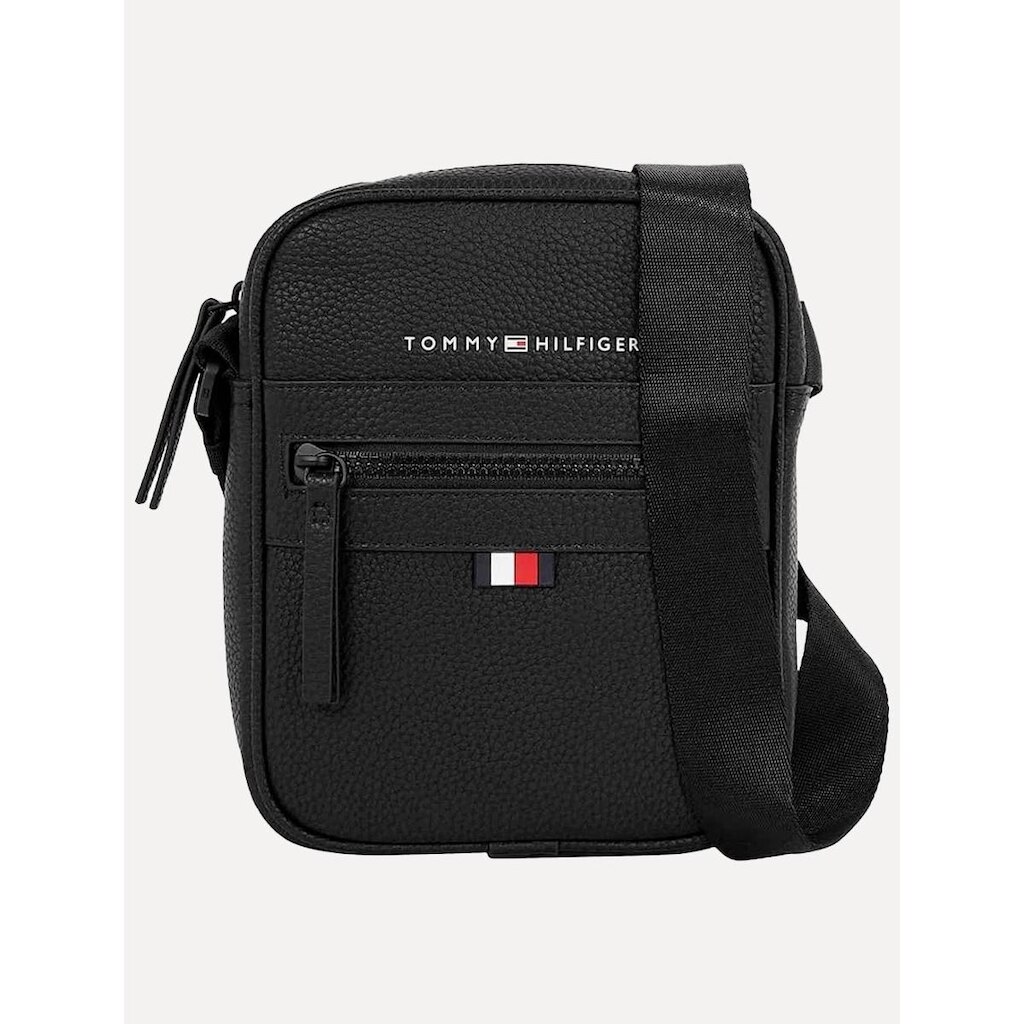Bolsa Bag Tommy Hilfiger Masculina Essential Pu Mini Reporter Preta
