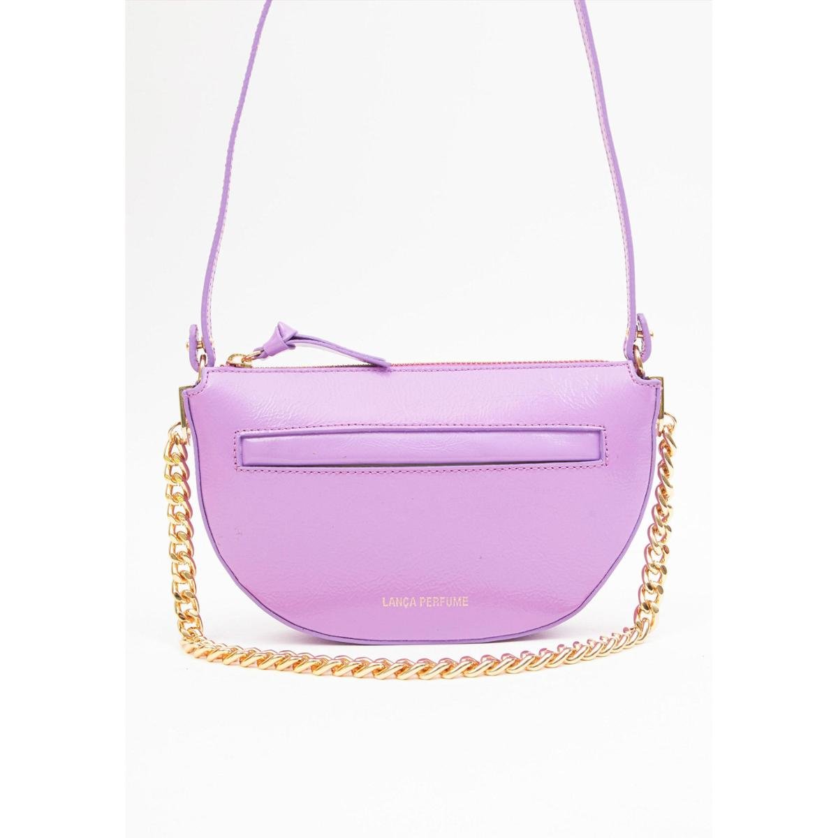 Bolsa Baguete Com Corrente Roxo Lança Perfume - Roxo Menor preço em Bolsa Baguete Com Corrente Roxo Lança Perfume - Roxo