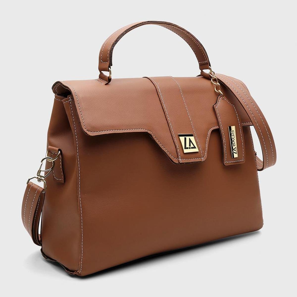 Bolsa Baú Feminina Básica Transversal Removível Lisa Casual - Marrom Menor preço em Bolsa Baú Feminina Básica Transversal Removível Lisa Casual - Marrom