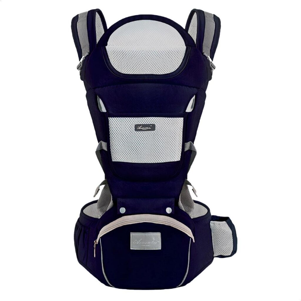 Bolsa Canguru Ergonômico Bebê Mãe Premium 4 Em 1 (Azul Marinho) U AZUL MARINHO UNICA