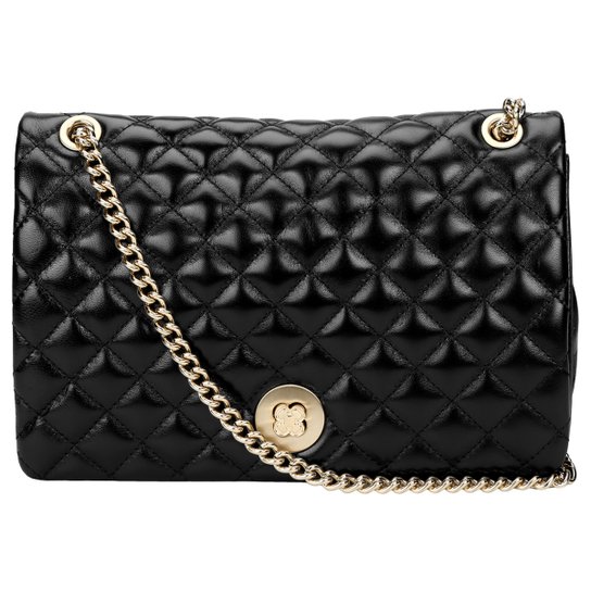 Bolsa Capodarte Matelassê Alça Corrente - Preto