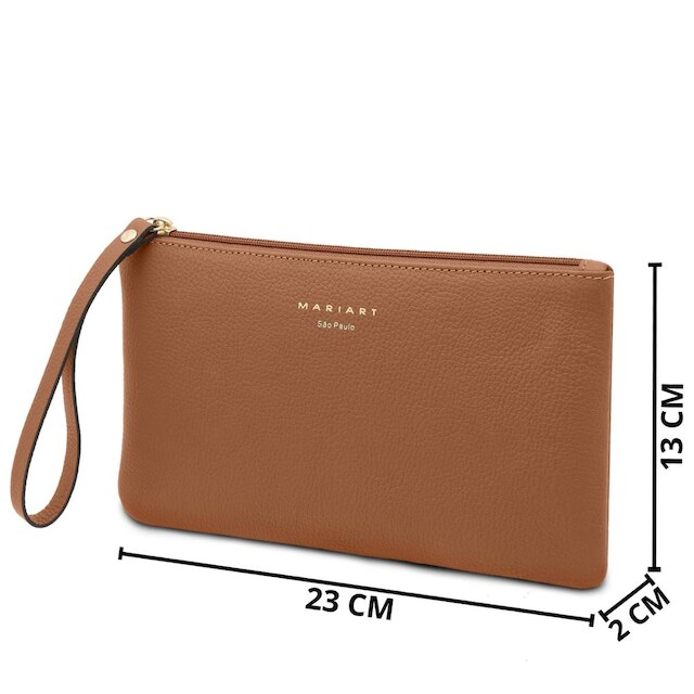 Bolsa Carteira Clutch Couro Mariart Cambuí