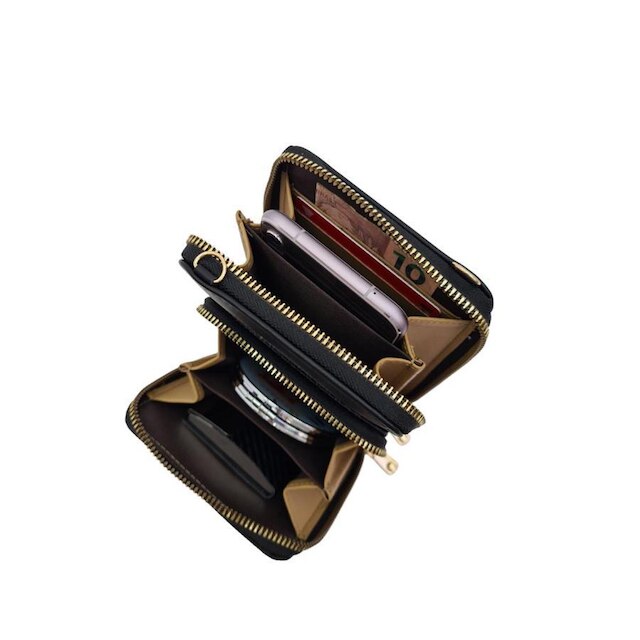 Bolsa Carteira Feminina Transversal Tiracolo Compacta Porta Objetos Pequena Praticidade Elegante