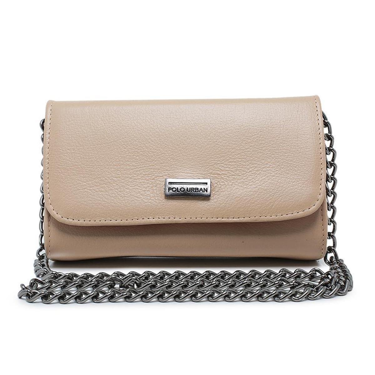 Bolsa Carteira Feminino Couro Metal Moderna Casual - Nude é ruim? Bolsa Carteira Feminino Couro Metal Moderna Casual - Nude é boa?