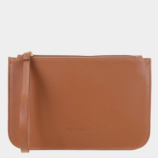 Bolsa Carteira Shoestock Clutch Flat - Caramelo