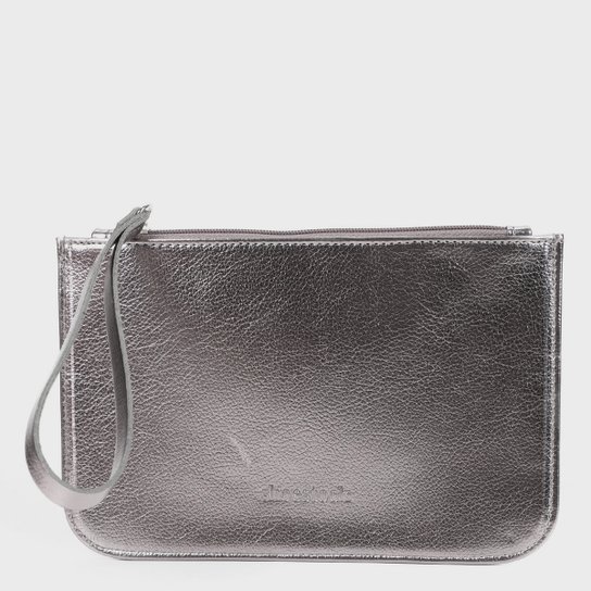 Bolsa Carteira Shoestock Clutch Flat - Prata
