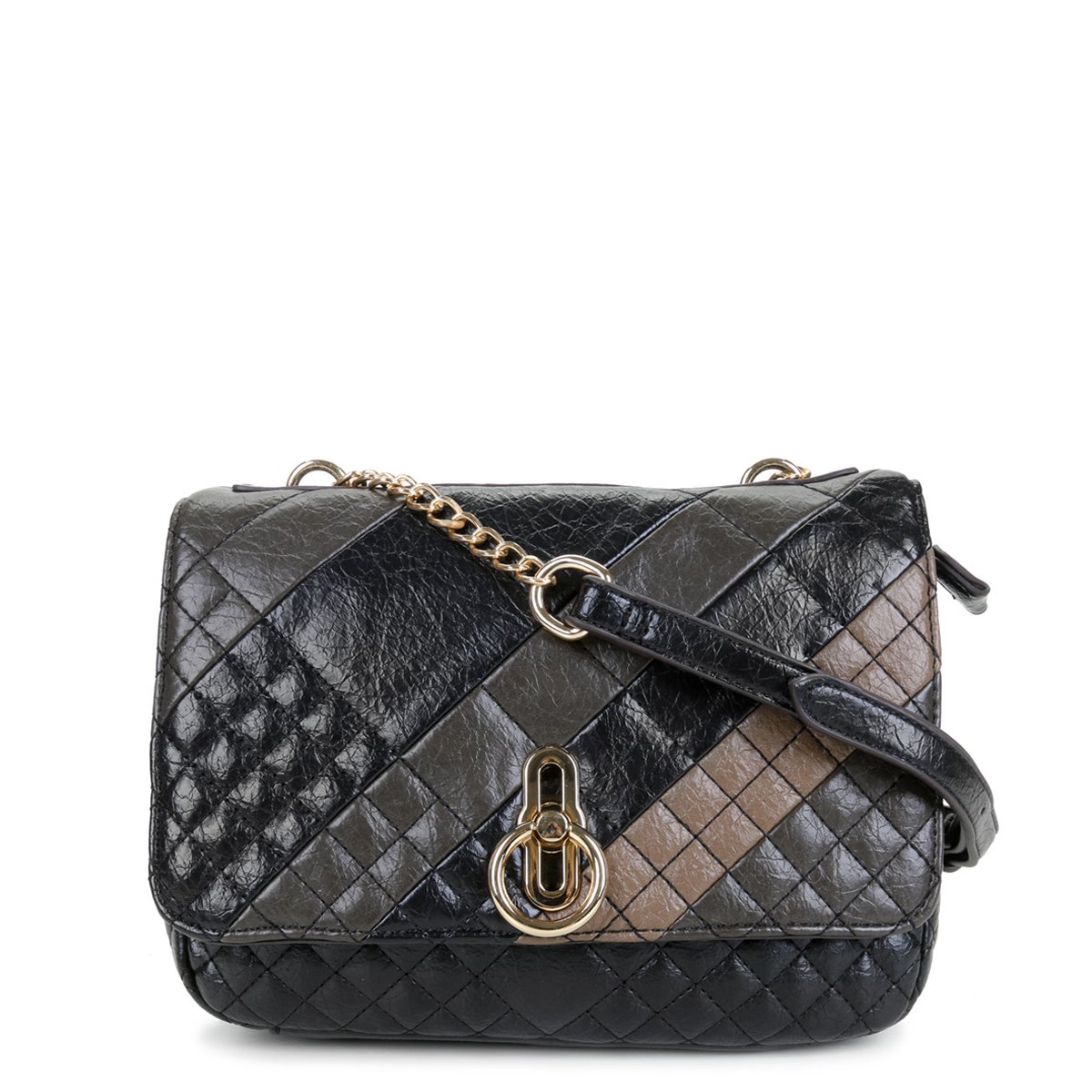 Bolsa Chenson Flap Matelassê Feminina - Preto Menor preço em Bolsa Chenson Flap Matelassê Feminina - Preto