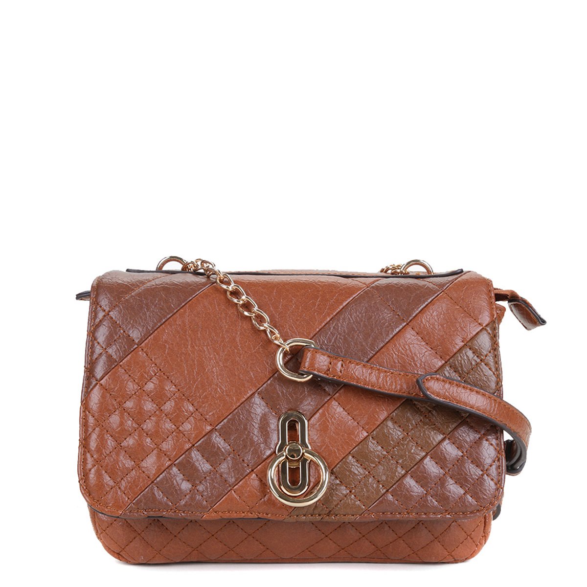 Bolsa Chenson Flap Matelassê Feminina - Marrom Menor preço em Bolsa Chenson Flap Matelassê Feminina - Marrom