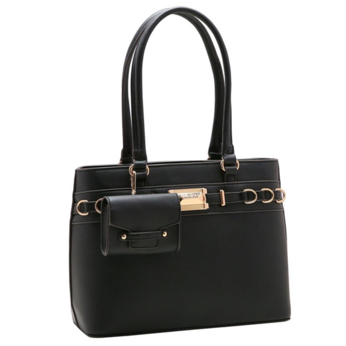Bolsa Chenson Média Ombro Tote 83748 com Mini Bolsa - Preto Menor preço em Bolsa Chenson Média Ombro Tote 83748 com Mini Bolsa - Preto