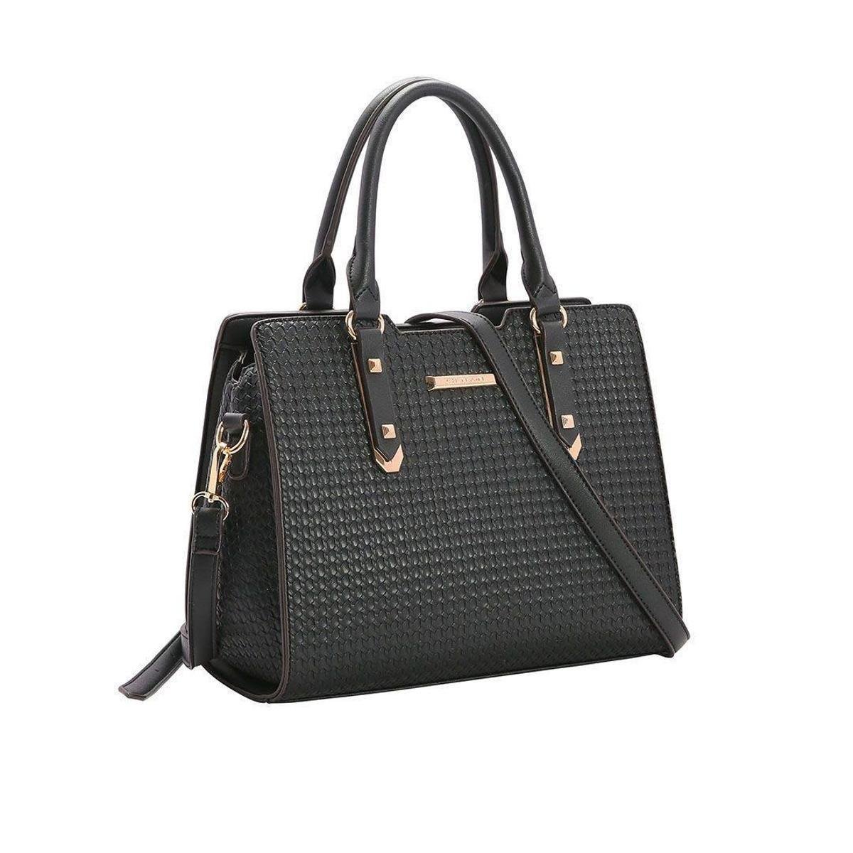 Bolsa Chenson Relevo Tressê Feminina - Preto | Zattini