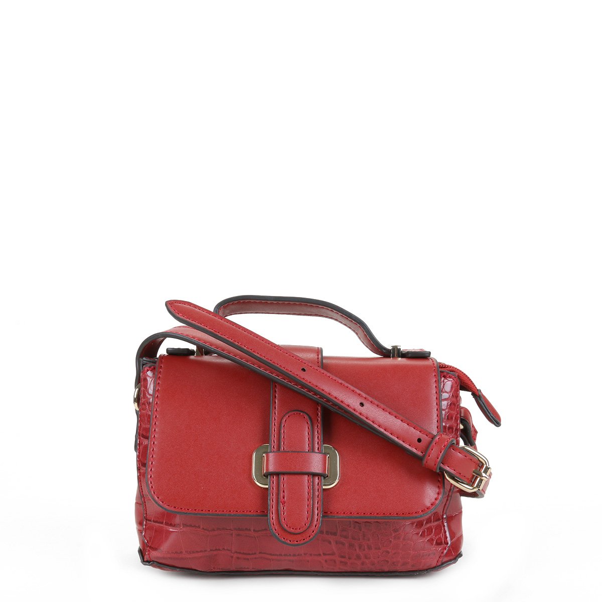 Bolsa Chenson Shopper Croco Clássico de Mão Feminina - Vermelho Menor preço em Bolsa Chenson Shopper Croco Clássico de Mão Feminina - Vermelho