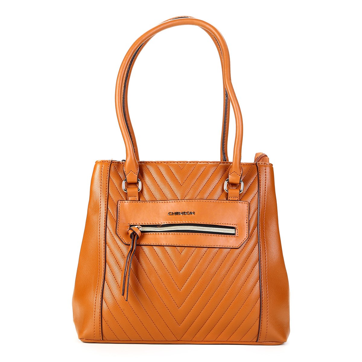 Bolsa Chenson Shopper Matelassê Feminina - Caramelo Menor preço em Bolsa Chenson Shopper Matelassê Feminina - Caramelo