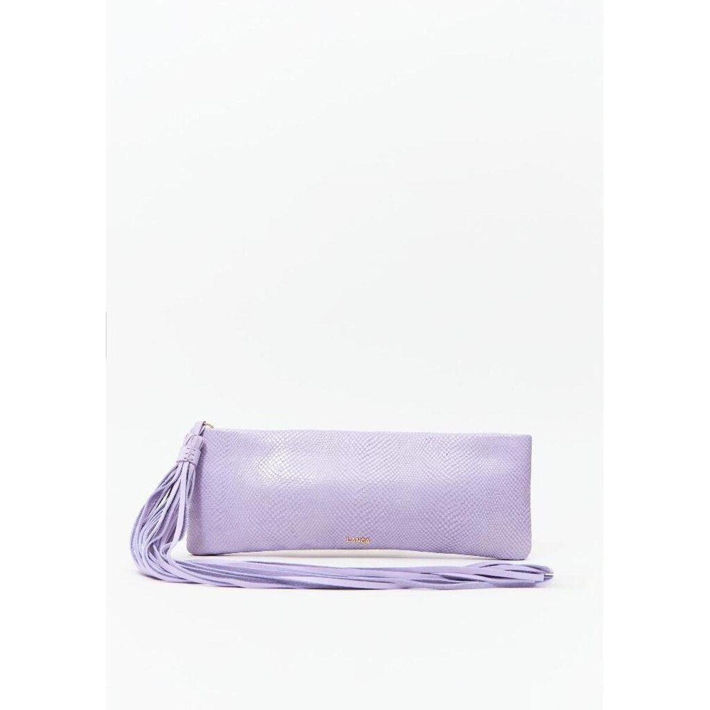 Bolsa Clutch Couro Enfeite Barbicacho