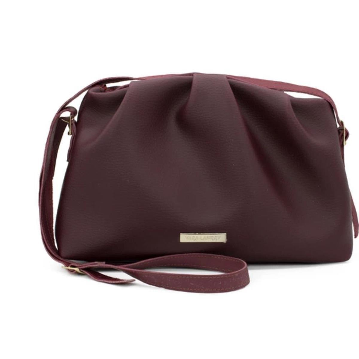 Bolsa Clutch Feminina Alça Transversal Ajustável Moderna - Bordô Menor preço em Bolsa Clutch Feminina Alça Transversal Ajustável Moderna - Bordô