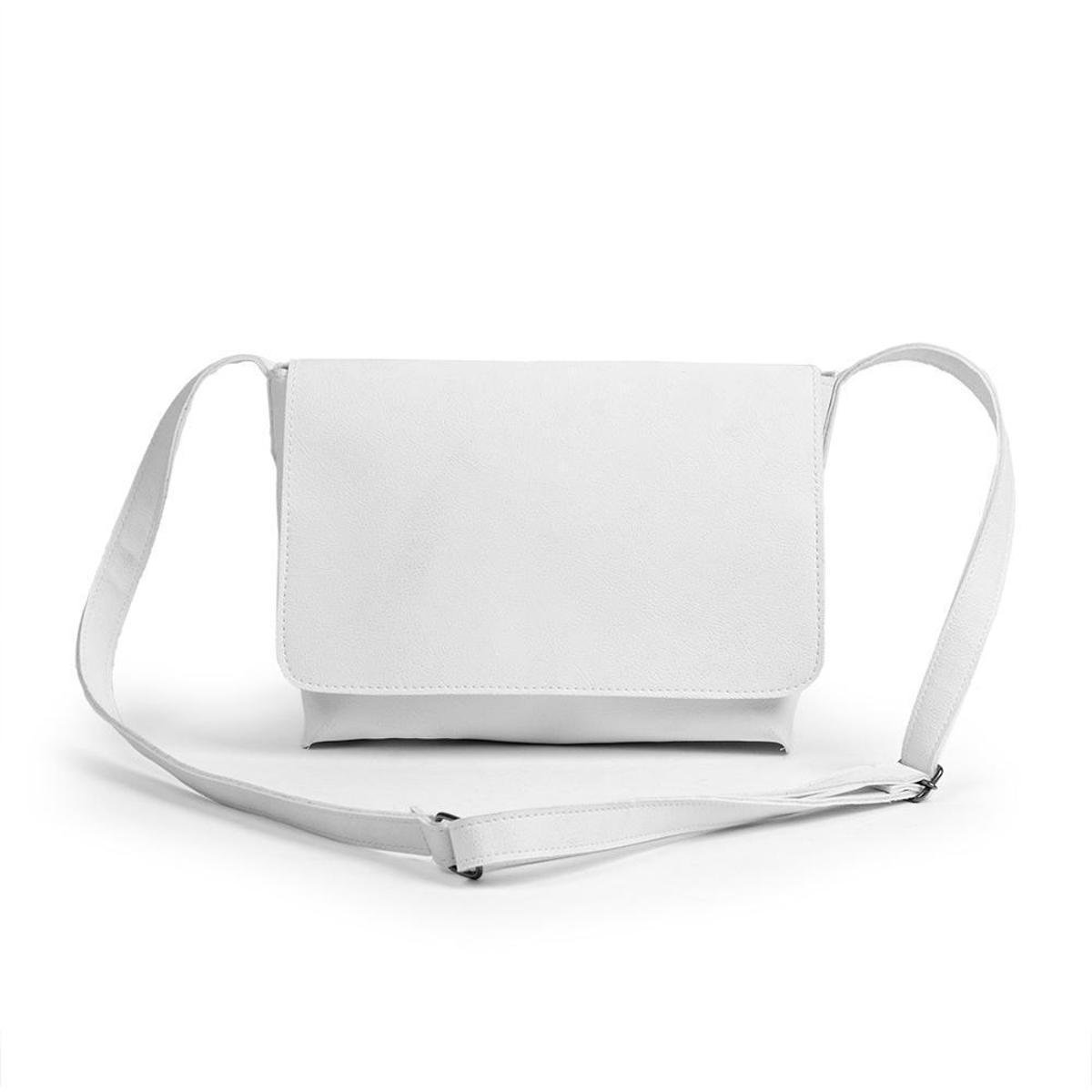 Bolsa Clutch Maya Feminina Alça Transversal Regulável Casual - Branco Menor preço em Bolsa Clutch Maya Feminina Alça Transversal Regulável Casual - Branco