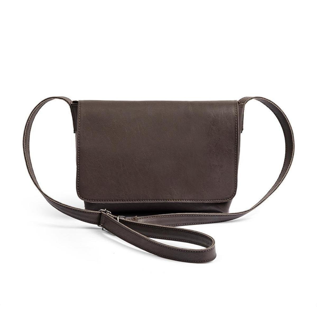 Menor preço em Bolsa Clutch Maya Feminina Alça Transversal Regulável Casual - Marrom Escuro