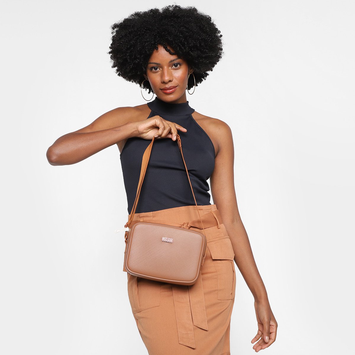 Bolsa Colcci Box Lisa Feminina - Caramelo Menor preço em Bolsa Colcci Box Lisa Feminina - Caramelo