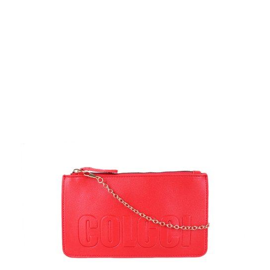 Bolsa Colcci Mini Bag Logo Alça Corrente Feminina - Vermelho