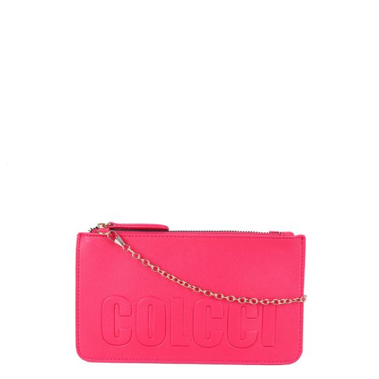 Bolsa Colcci Mini Bag Logo Alça Corrente Feminina - Rosa