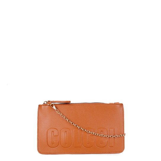 Bolsa Colcci Mini Bag Logo Alça Corrente Feminina - Caramelo
