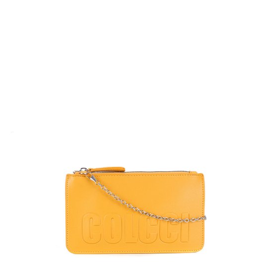 Bolsa Colcci Mini Bag Logo Alça Corrente Feminina - Amarelo