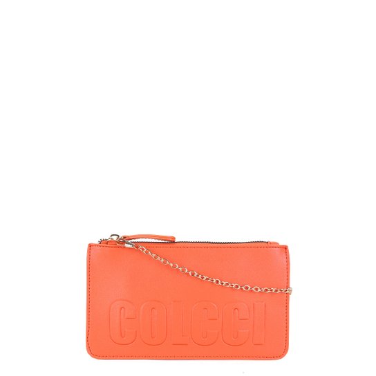 Bolsa Colcci Mini Bag Logo Alça Corrente Feminina - Laranja