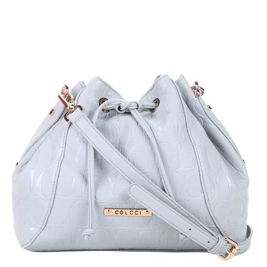 Bolsa Colcci Saco Feminina Monograma Placa Feminina - Azul Claro