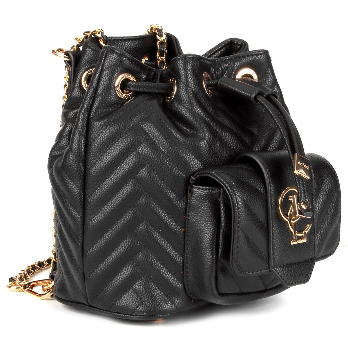 chelsea quilted drawstring bolsa