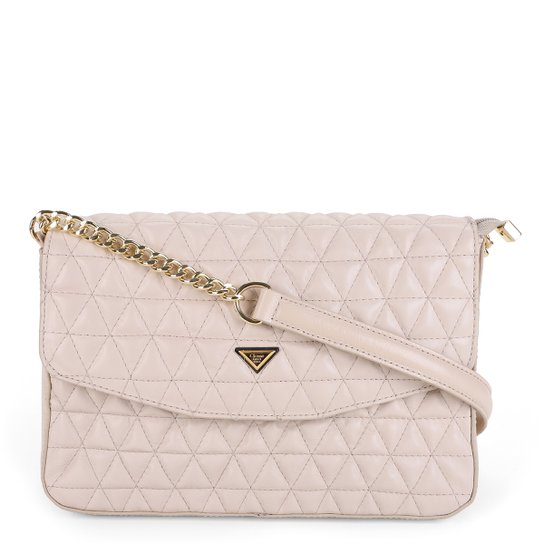 Bolsa Couro Classe Couro Matelassê Feminina - Off White