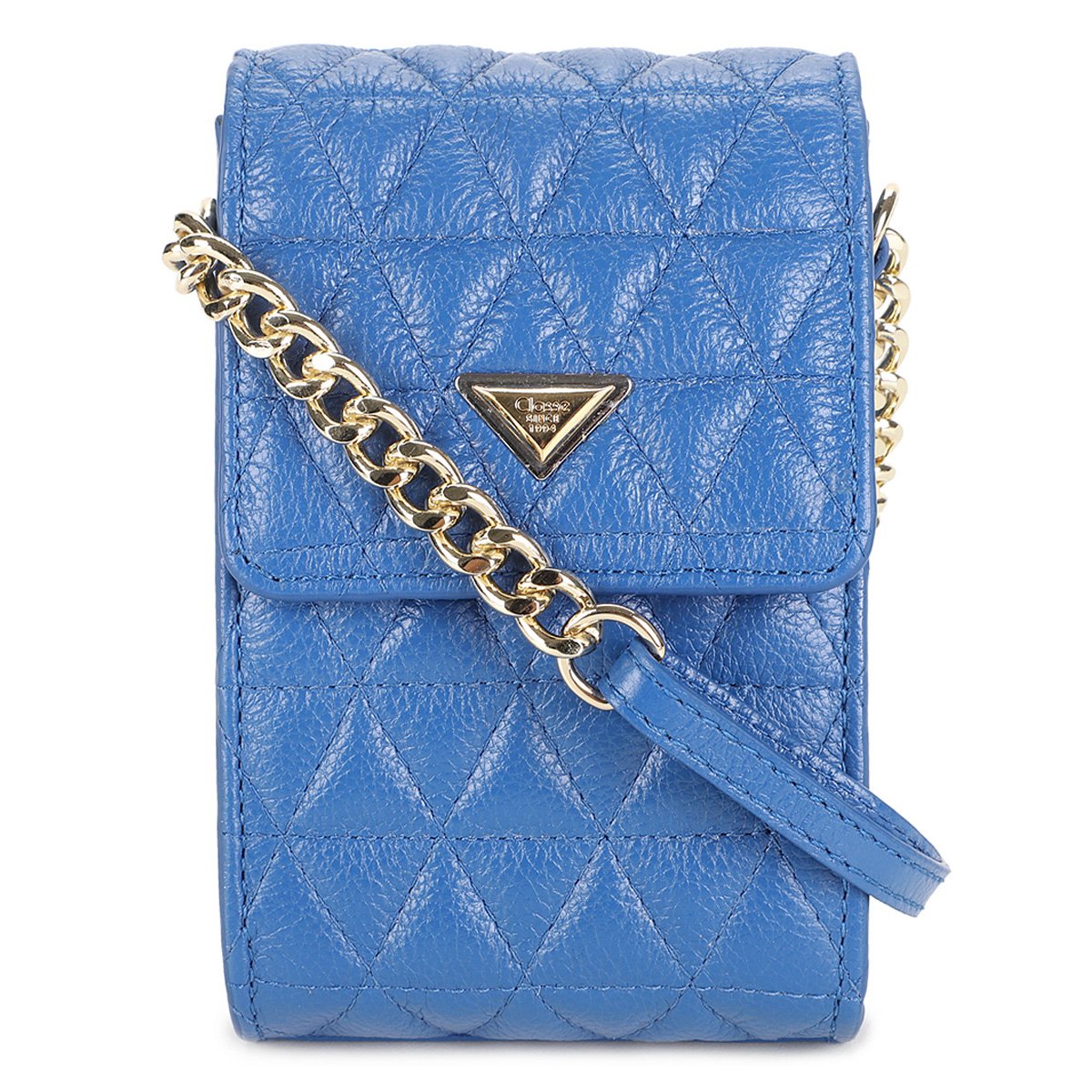 Bolsa Couro Classe Couro Tiracolo Feminina - Azul Menor preço em Bolsa Couro Classe Couro Tiracolo Feminina - Azul