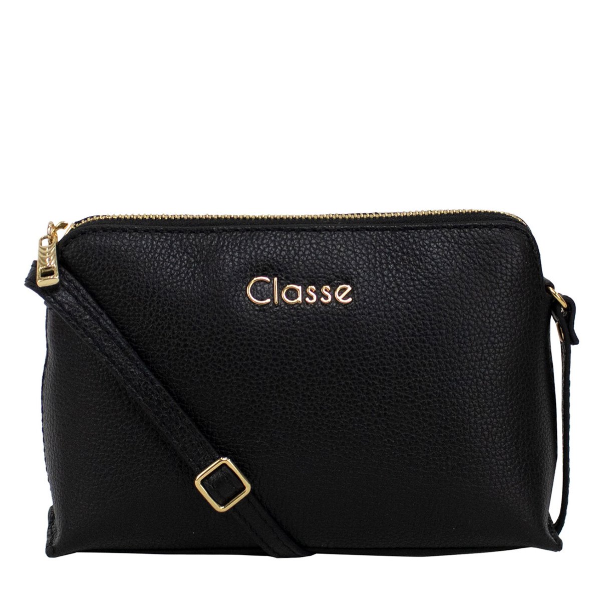 Bolsa Couro Classe Couro Transversal Feminina - Preto Menor preço em Bolsa Couro Classe Couro Transversal Feminina - Preto