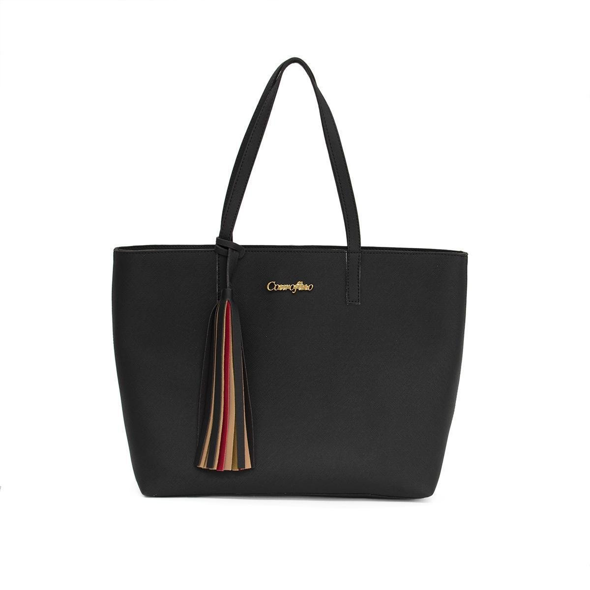 BOLSA COURO FINO FEMININA TIRACOLO GRANDE ALÇA FINA COM CHAVEIRO VASSOURA - Preto Menor preço em BOLSA COURO FINO FEMININA TIRACOLO GRANDE ALÇA FINA COM CHAVEIRO VASSOURA - Preto