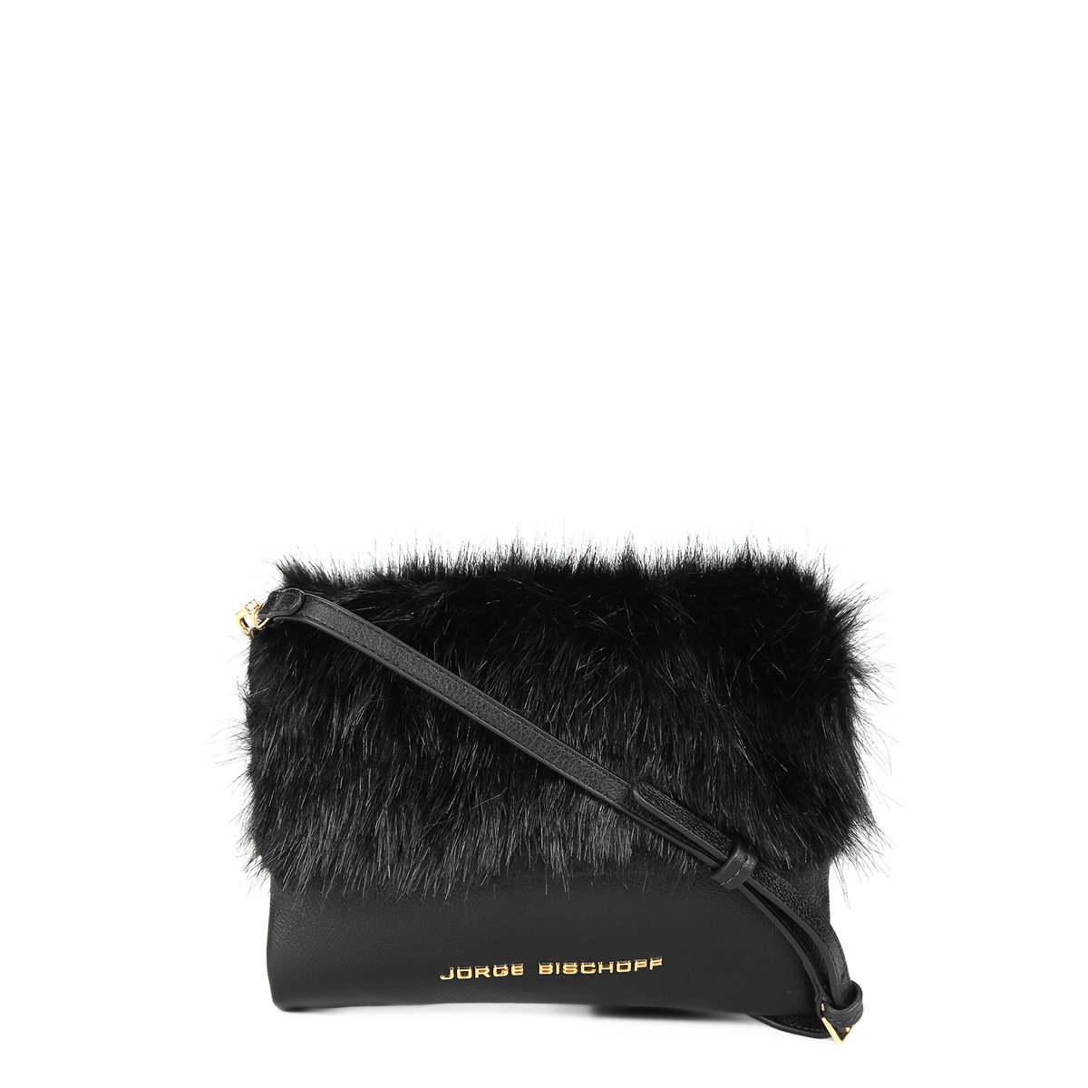 black fur handbolsa
