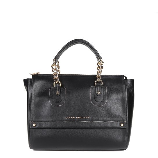 Bolsa Couro Jorge Bischoff Handbag Básica Feminina - Preto